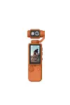 Q8 4k Ultra Hd Taşınabilir Vlog Spor Ve Aksiyon Kamerası 2.0’’ Döndürülebilir Ips Ekran Turuncu-1