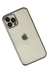 Apple iPhone 12 Pro Max Kılıf Razer Lensli Silikon - Siyah-2