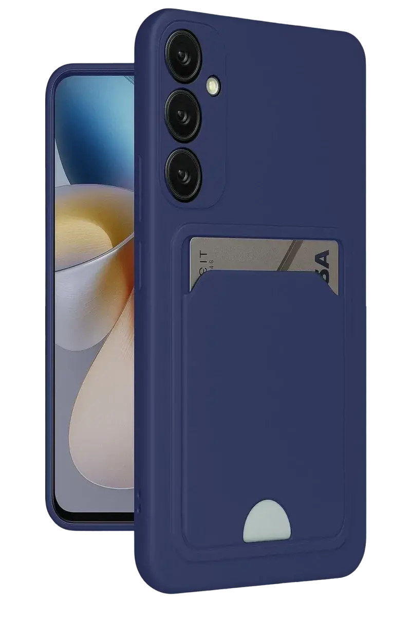 Samsung Galaxy A25 5G Kılıf Kelvin Kartvizitli Silikon - Lacivert