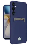 Samsung Galaxy A25 5G Kılıf Kelvin Kartvizitli Silikon - Lacivert-1