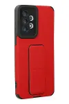 Samsung Galaxy A33 5G Kılıf Mega Standlı Silikon - Kırmızı-2