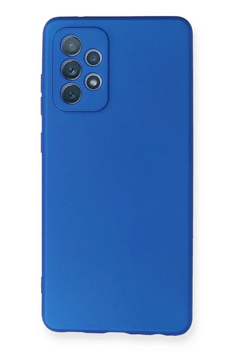 Samsung Galaxy A72 Kılıf First Silikon - Mavi