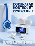 Şarj Kutulu Kablosuz Kulaklık ve Mavi Çanta Aksesuar Saati Avantajlı Set-1