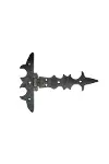 Antika Tarz Dekoratif Pirinç Kuyruklu Lale Menteşe - 147x193 Mm, Oksit-2