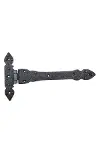 Antika Tarz Dekoratif Pirinç Kuyruklu Lale Menteşe - 147x193 Mm, Oksit-1