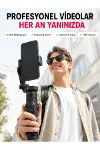 Akıllı Takipli Gimbal Selfie Stick Profesyonel Video Çekim Stabilizatörü Uzayabilir Tripod Bluetooth-1