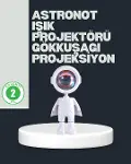 Astronot Tasarımlı Gün Batımı Efektli Şarjlı LED Lamba-1