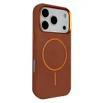 Joko Apple İphone 17 Pro Max Luno Deri Magsafe Kapak - Kahverengi-1