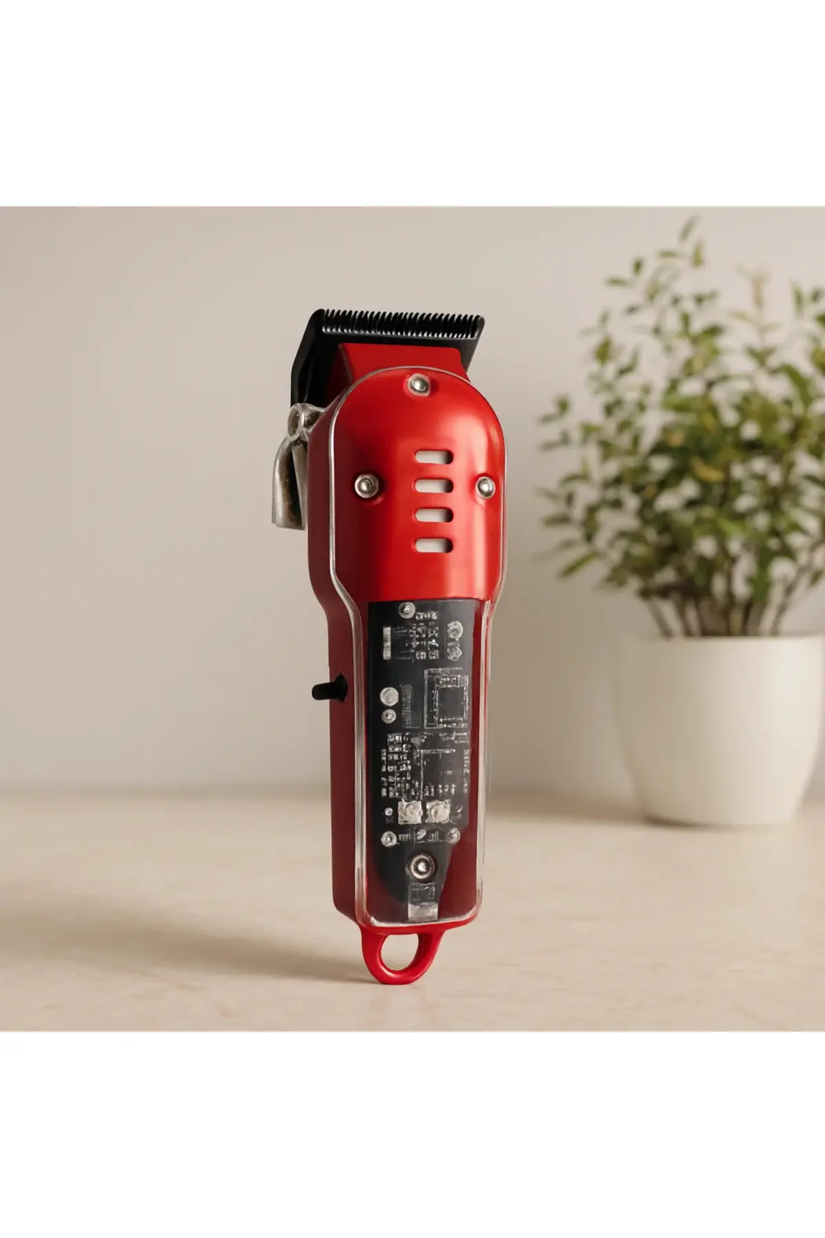 USB Şarjlı Saç & Sakal Kesme Makinesi - Şeffaf Gövde