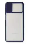 Samsung Galaxy M51 Kılıf Palm Buzlu Kamera Sürgülü Silikon - Lacivert-2
