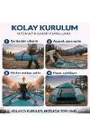 4 Kişilik Otomatik Kamp Çadırı – Altıgen Tasarım, Çift Kapılı, Suya Dayanıklı, Hızlı Kurulumlu Geniş-4