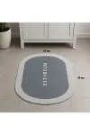 Sihirli Süper Su Emici Kaymaz Tabanlı Oval Paspas 40*60 cm-4