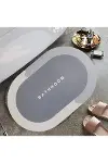 Sihirli Süper Su Emici Kaymaz Tabanlı Oval Paspas 40*60 cm-1