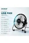 USB Şarjlı Metal Mini Masaüstü Fan 14.5x7.5x15 cm-3