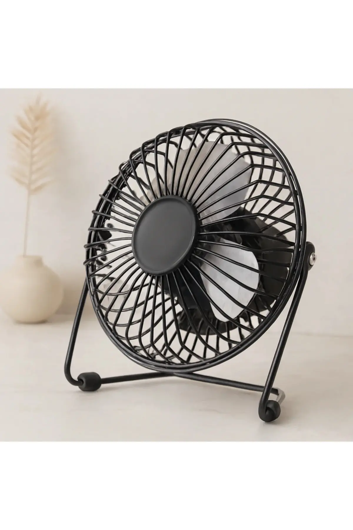 USB Şarjlı Metal Mini Masaüstü Fan 14.5x7.5x15 cm