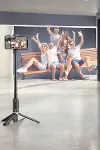 Selfie Çubuğu Tripod Kumandalı Telefon Tutucu Siyah-3