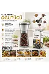 Mini Cam Hazneli Tuz ve Baharat Öğütücü - Krom Kaplama-3