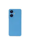 Realme C55 Kılıf Nano içi Kadife Silikon - Mavi-4