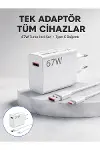 67 Watt Güvenli Hızlı Şarj Adaptörü Samsung M31 M33 M51 Uyumlu Yeni Nesil-1