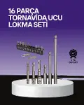 Çok Amaçlı 16lı Bits Uç Seti Dayanıklı Tornavida Adaptör-1