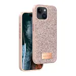 Onegif Apple İphone 14 Bright Simli Kapak - Pembe-1