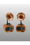 Retro Tasarımlı Mini Bluetooth Hoparlör ve FM Radyo Çoklu Medya Yeni Nesil-2