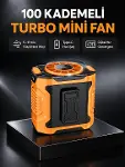 Dijital Ekranlı Turbo Mini Fan – 3 Kademeli Hız, Sessiz Çalışma ve Type-C Şarj-1