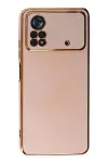 Xiao Poco X4 Pro 5G Kılıf Volet Silikon - Pembe-2
