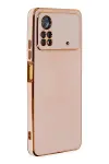Xiao Poco X4 Pro 5G Kılıf Volet Silikon - Pembe-1