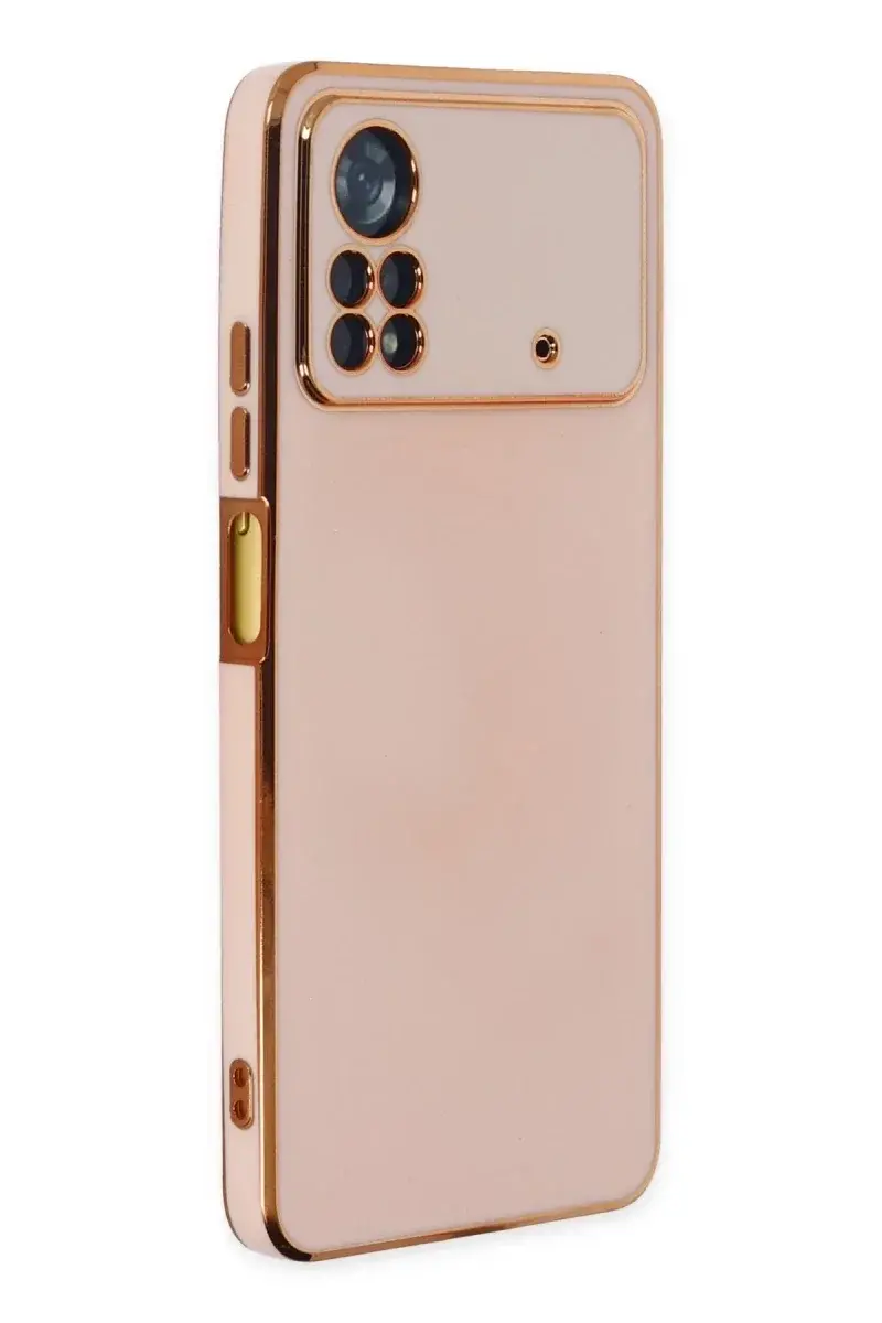 Xiao Poco X4 Pro 5G Kılıf Volet Silikon - Pembe