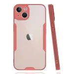 Apple iPhone 14 Plus Kılıf Platin Silikon - Pembe-2