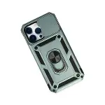 Apple İphone 14 Pro Kılıf Pars Lens Yüzüklü Silikon - Yeşil-3