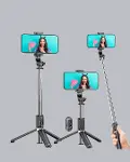 Bluetooth Selfie Çubuğu – 360° Dönebilen Başlık, Kablosuz Bağlantı-3
