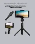 Bluetooth Selfie Çubuğu – 360° Dönebilen Başlık, Kablosuz Bağlantı-4
