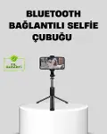 Bluetooth Selfie Çubuğu – 360° Dönebilen Başlık, Kablosuz Bağlantı-1
