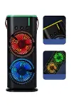 RGB Işıklı Spreyli Masa Fanı Çift Motorlu Güçlü Üflemeli Taşınabilir Fan-4