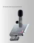iPhone Uyumlu Çift krofonlu Kablosuz Yaka Seti Profesyonel Ses-2