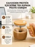 IP6 Su Sızdırmaz Şarjlı Kupa 3D Karıştırma, 400 ml Yeni Nesil-1
