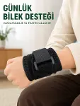 Siyah Bilek Destekliği Cırtlı Ayarlanabilir Bilek Bandı Spor ve Günlük Kullanım-1