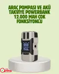 Araç Akü Takviye Cihazı ve Lastik Şişirme Pompası 12.000 mAh-1
