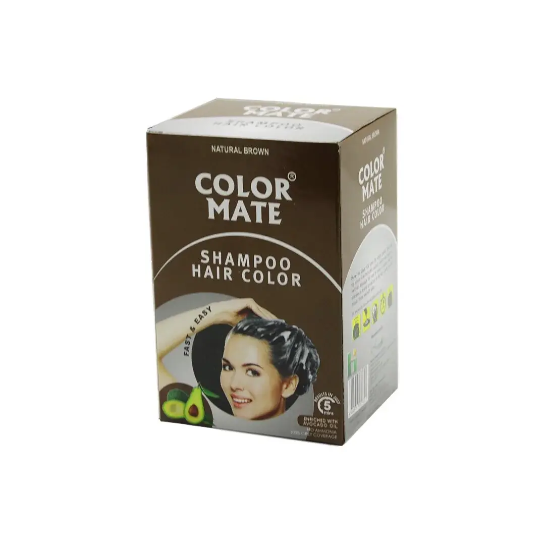 Color Mate 10PCS Kahverengi Saç Boyama Şampuanı