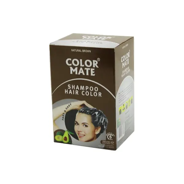 Color Mate 10PCS Kahverengi Saç Boyama Şampuanı