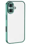 Apple iPhone 16 Kılıf Razer Lensli Silikon - Turkuaz-1