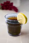 Akrilik Lacivert Tekli Kısa Bardak & Su Meşrubat Kahve Yanı Bardağı 300 ml ( Cam Değildir )-2
