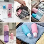 2 Adet Silikon Şişe Kapağı – Seyahat Tipi Sızdırmaz Elastik Şampuan, Losyon ve Parfüm Şişesi Koruyuc-3