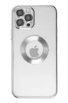 Apple iPhone 12 Pro Kılıf Slot Silikon - Gümüş-1