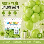İç Mekan - Fıstık Yeşil Balon 10 Inc - 26CM - 100PCS-1