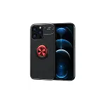 Apple iPhone 13 Pro Max Kılıf Range Yüzüklü Silikon - Siyah-Kırmızı-2