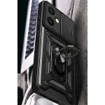 Vivo Y27 Kılıf Pars Lens Yüzüklü Silikon - Siyah-3