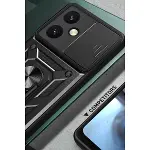Vivo Y27 Kılıf Pars Lens Yüzüklü Silikon - Siyah-4